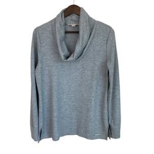 Michael Kors Gray Cowl Neck Waffle Top - Size Large